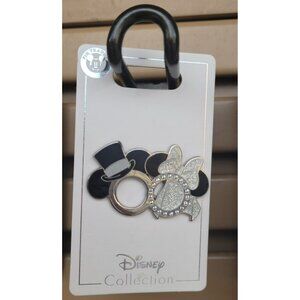 Disney Parks Mickey and Minnie Wedding Rings Bride Groom Pin BP1B1